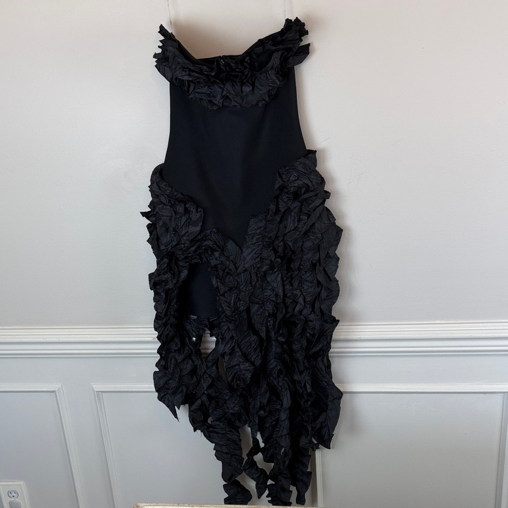 LECLA LOS ANGELES Bandage Bodycon Fringe
Dress in Black Women’s size Large - Picture 3 of 17
